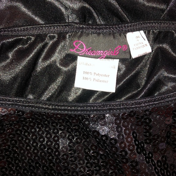 Little black sequin sheath mini dress - Picture 3 of 4